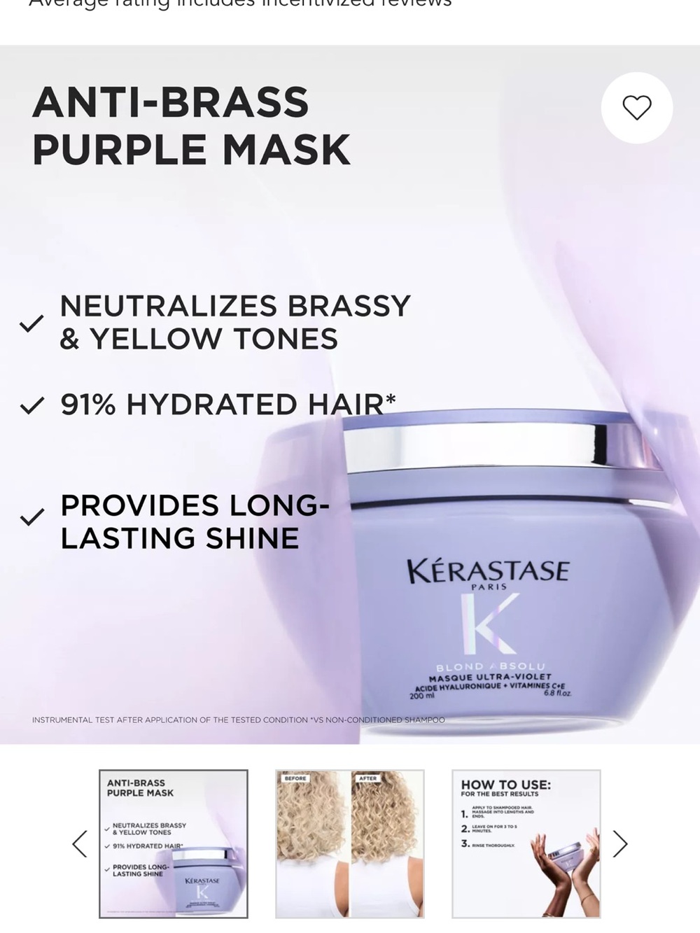 Kerastase Blond Absolu Masque Ultra - Violet